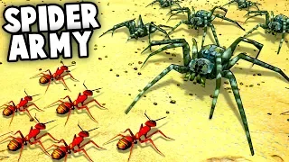 Oh My... Huge SPIDER ARMY vs Empire of Ants!  (Empires of the Undergrowth Gameplay)