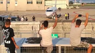 Cristiano Ronaldo lands in Turin for first training session with Juventus team mates