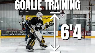 Off Season Training With MASSIVE Hockey Goalie!