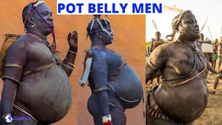 Discover the Pot Belly Men of the Bodi Tribe in Ethiopia who Compete on who can be the Fattest