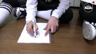 [BANGTAN BOMB] Jung kook is drawing "좋아요"