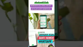 Beberapa hal yang akan terjadi setelah ganti nomor wa