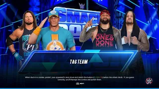 John Cena & Aj Styles Vs Jimmy Uso & Solo Sikoa - Tag Team Match | Wwe 2k23