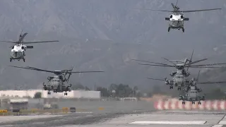 POTUS Presidential Helicopters depart in Los Angeles