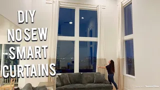 DIY IKEA CURTAIN HACK -NO SEW SMART EXTRA LONG CURTAINS TURNED