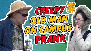 Creepy Old Man on Campus Prank