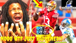 49ERS VS LIONS REACTION NFC CHAMPIONSHIP DETROIT LIONS VS SAN FRANCISCO 49ERS HIGHLIGHTS REACTION