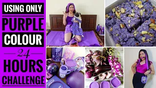 I Used Only PURPLE Things For 24 Hours 💜 Most Wanted Challenge 😈 Garima's Good Life