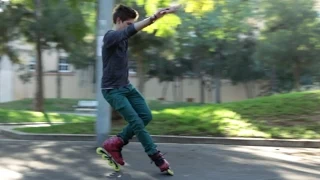 Freeskate slides, shuffles, derrapes