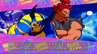 Marvel Super Heroes VS Street Fighter - Wolverine/Akuma - Expert Difficulty Playthrough