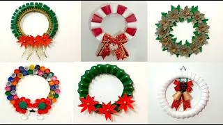 como hacer coronas de navidad de RECICLAJE FACIL hermosas coronas navideñas material reciclado