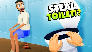 STEALING A Toilet While Someone Is Using it - VR Thief (The Break-in)
