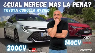 TOYOTA COROLLA 140h vs COROLLA 200h: ¿Merece la pena el Corolla más caro y potente?