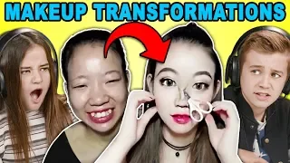 Kids React To Viral Asian Makeup Transformations Compilation
