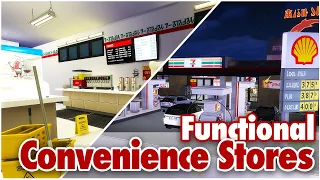 FUNCTIONAL CONVENIENCE STORES 🏪 The Sims 4 CC Showcase