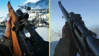 Battlefield V vs Call of Duty WWII Weapons Comparison