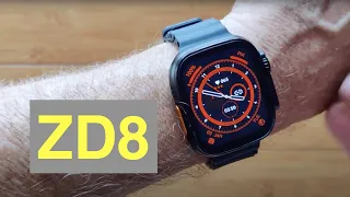 ZORDAI ZD8 (Z8) Ultra Max Apple Watch Ultra Shaped 49mm IP68 BT Calls Smartwatch: Unbox & 1st Look