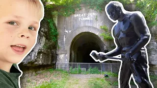 🤔💪How did John Henry beat the steam drill? 👏😃🏆 We went to the tunnel to find out! ✈️😍