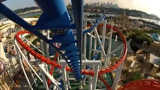 Battlestar Galactica Roller Coaster POV Universal Studios Singapore,Universal Studio,HUMAN & CYCLONE