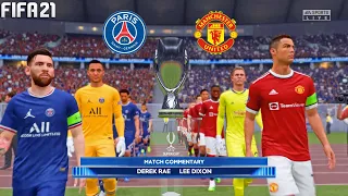 FIFA 21 | PSG ft Leo Messi vs Manchester United ft Cristiano Ronaldo - UEFA Super Cup - Gameplay