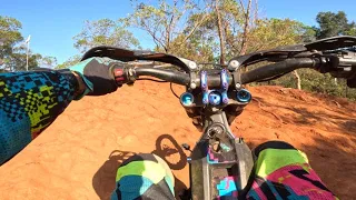 Running the new KO swing arm up Novice Hill