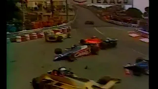 The chaotic first laps of the 1980 Monaco GP! (Huge Accident)