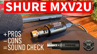 Shure MVX2U USB-C Digital Audio Interface with MacBook and iPhone 15