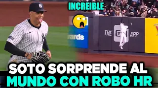 Juan Soto Hace Increible Jugada y Sorprende Al Mundo Con El Robo De Jonron Mas Epico de la MLB