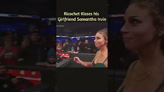 Ricochet Kisses his Girlfriend Samantha Irvin #ricochet #wwe