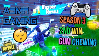 ASMR Gaming 😴 Fortnite 2nd Season 3 Win Relaxing Gum Chewing 🎧🎮 Controller Sounds + Whispering 💤