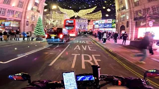 POV Central London At Christmas On My Yamaha MT-125 - Theory Test Is Next!