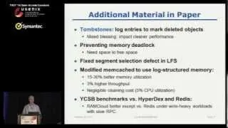FAST '14 - Log-structured Memory for DRAM-based Storage