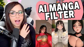 AI Manga Filter TikTok | Bunnymon REACTS