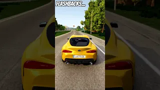 Toyota Supra crash flashbacks| Simulation - Beamng drive