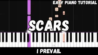 I Prevail - Scars (Easy Piano Tutorial)