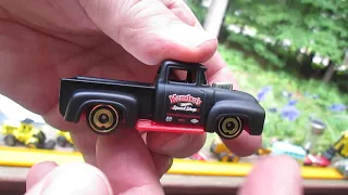 Custom '56 Ford Truck Hot Wheels Toy Diecast Unboxing and Review Rod Squad Series Black 1956 Pickup