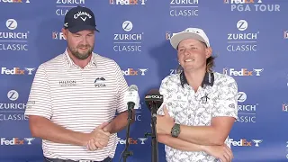 Cameron Smith and Marc Leishman Saturday Flash Interview 2021 Zurich Classic of New Orleans