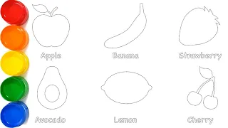 How to Draw Some Fruits Step by Step for Beginners /// How to Draw Apple, Banana, Strawberry Kids.
