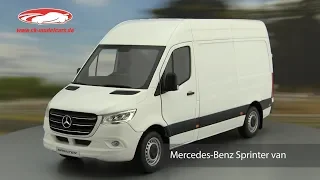 ck-modelcars-video: Mercedes-Benz Sprinter Kastenwagen Baujahr 2018 arktikweiß Norev