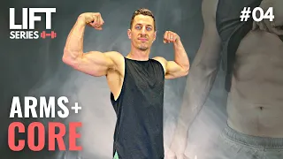 30 Minute ARMS AND CORE DUMBBELL WORKOUT | Follow Along