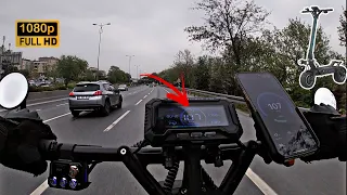 E scooter 120 km/h full throttle on the in highway / Dualtron Thunder 3 (pov ride)