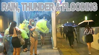 Heavy Rain in Bangkok - Rain, Thunder & Flooding