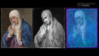 The restoration of "The Virgin Dolorosa with her Hands apart" by Titian.