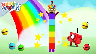 Encuentra a Número Siete! 🔍🌈|  12345 Aprende a contar | Numberblocks en Español