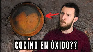 RESTAURACIÓN DE BASURA A SARTÉN CARÍSIMA 💰💰 ANTIGUA SARTÉN DE HIERRO FUNDIDO