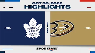 NHL Highlights | Maple Leafs vs. Ducks - October 30, 2022