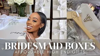 BRIDESMAID PROPOSAL BOXES | create my bridesmaid boxes with me |  modern + elegant aesthetic 2024