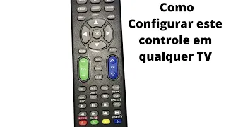 Configurando na prática controle remoto universal tv pra qualquer tv