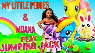 My Little Pony and Moana Jumping Jack Game! Featuring Princess Anna