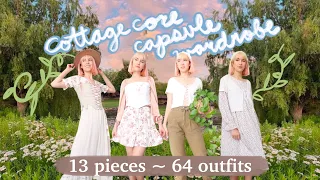 cottagecore capsule wardrobe 🌸🌿 13 piece, 64 outfits